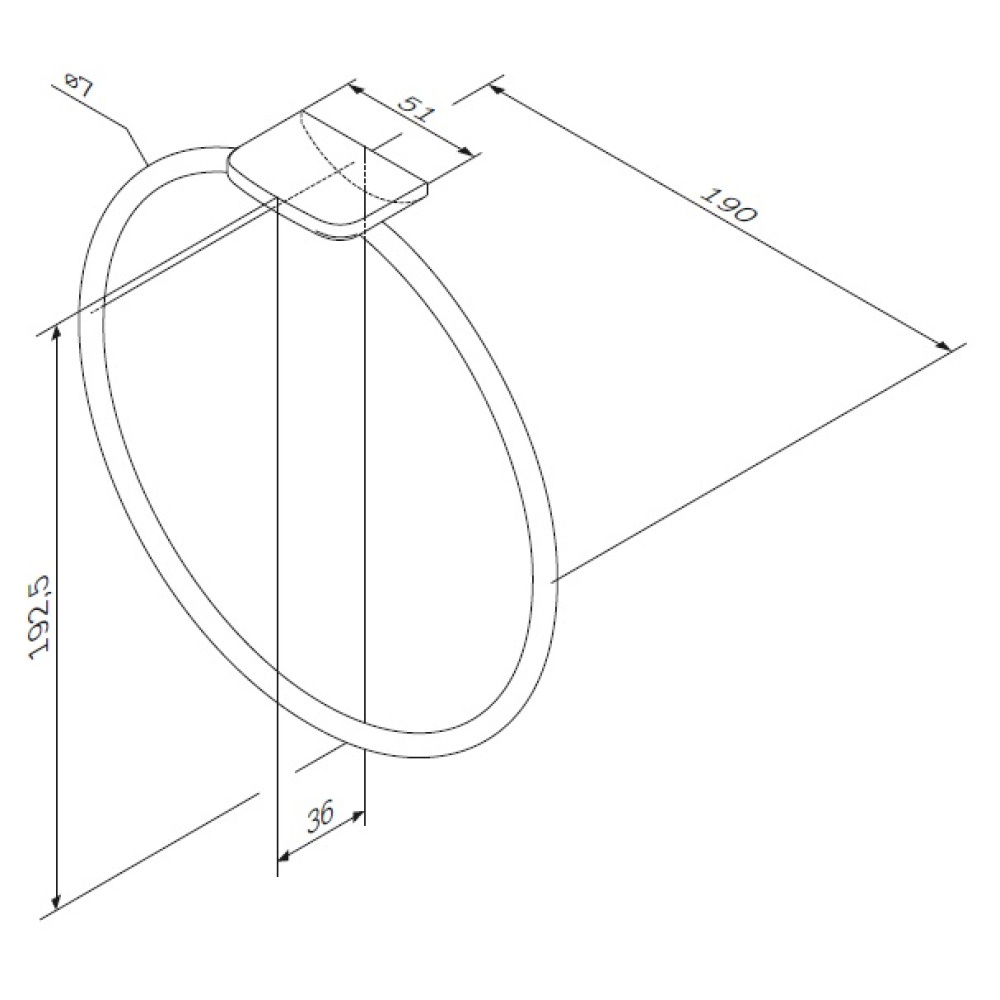 Кольцо для полотенец Am.Pm Inspire 2.0 (A50A34400) хром