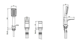 Смеситель для ванны F3734/1BS FIMA Carlo Frattini QUAD