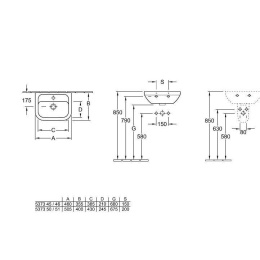 Раковина 53735001 VILLEROY&BOCH Omnia architectura, 505х400 мм
