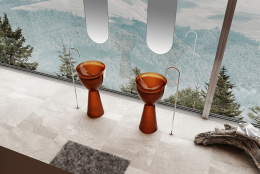 Фото Раковина Abber Kristall 45 AT2703Opal Коричневая