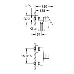 Смеситель для душа Grohe Start наружный 32279002