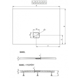 Душевой поддон Riho Basel 414 100x90 черный глянец, накладка хром DC241600000000S