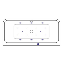 Фото Excellent Arana WAEX.ARA18.RELAX Ванна 180x85 "RELAX" (хром)