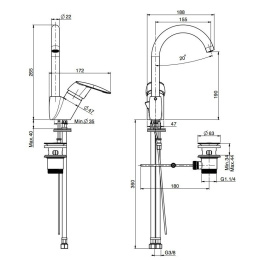 Carlo Frattini Serie 2 F3211/3WCR Смеситель для раковины