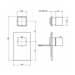 Термостат для душа F3973X1CR FIMA Carlo Frattini FIMATHERM