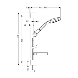 Душевой гарнитур Hansgrohe Croma (27777000) хром