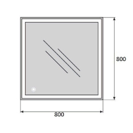 Зеркало BelBagno SPC-GRT-800-800-LED-TCH 80 x 80 см со встроенным светильником