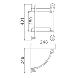 Фото Полка 2-ярусная угловая Haiba HB1907-2