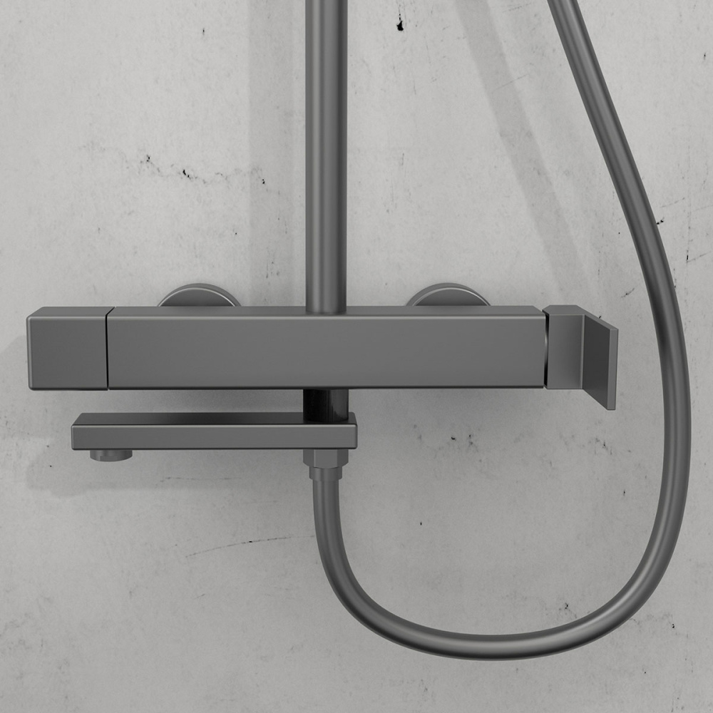 Фото Душевая стойка Vincea Cube (VSFS-1C1GM) сталь