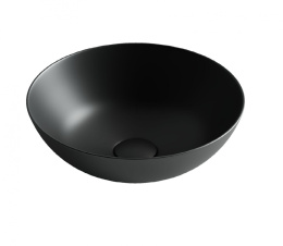 Фото Kerasan Ciotola 430331 Умывальник накладной С3 D=46см H=15 см, цвет черный матовый