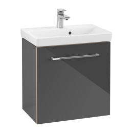 Тумбы, подстолья Villeroy Boch Avento A88800B1 Тумба под раковину 530х352 мм петли левые (серое стекло)