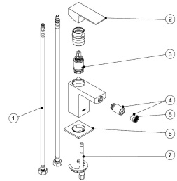 Фото Tres Cuadro 00612001 Смеситель для биде (хром)