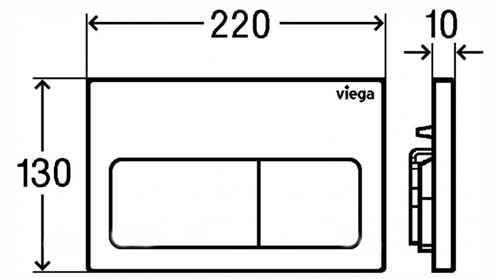 Кнопка смыва Viega Prevista (773731) белый