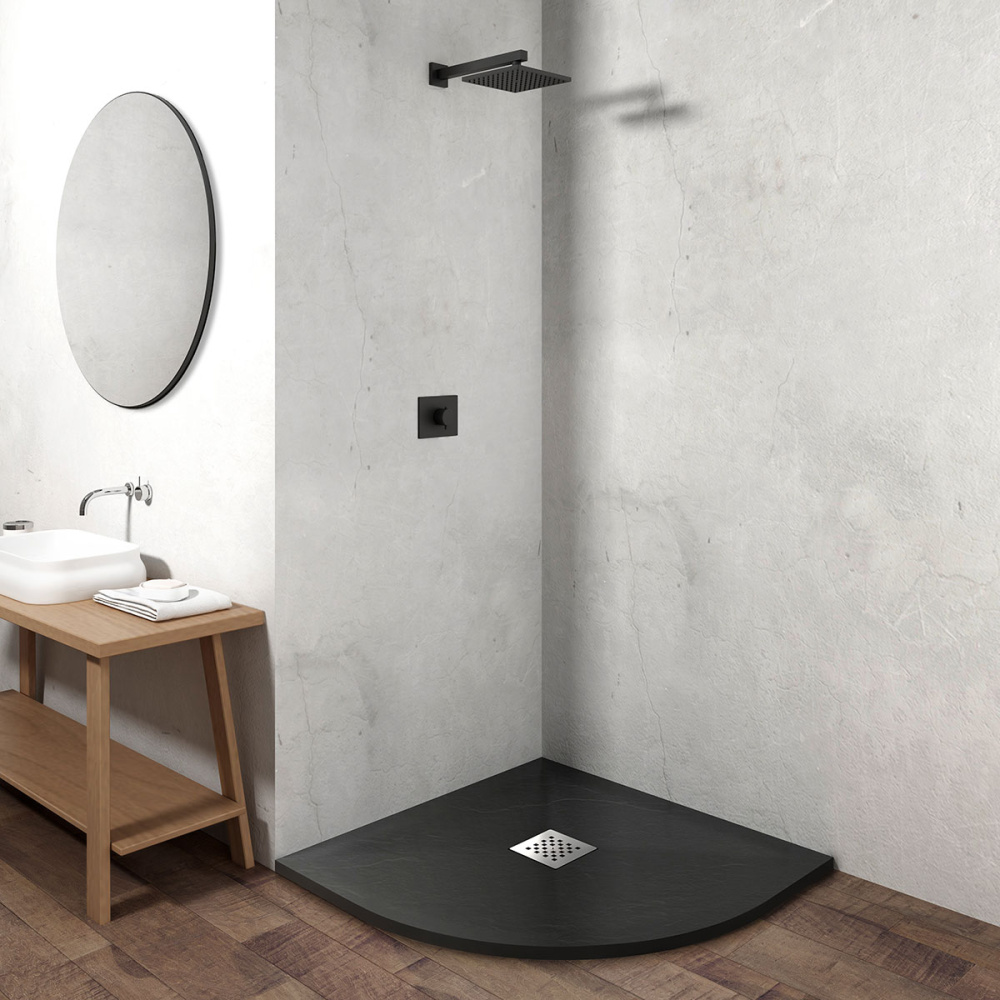 Поддон для душа Vincea (VST-4SQ9090A) антрацит