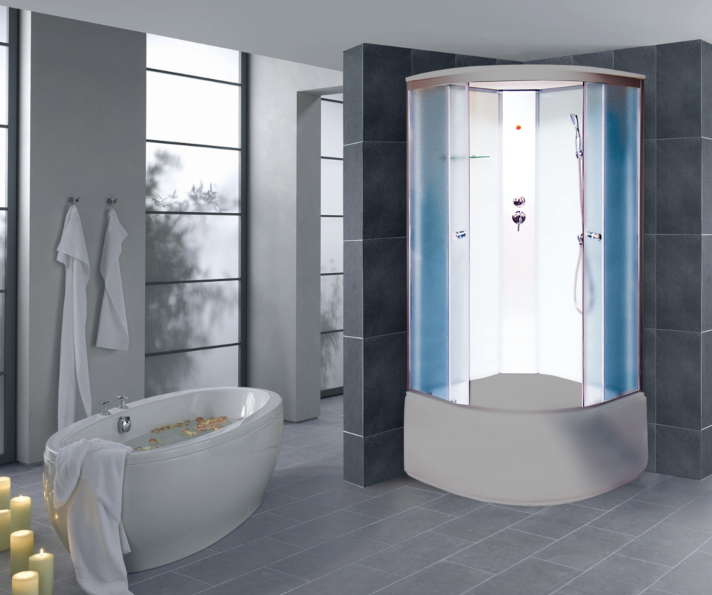 Душевая кабина 90xx215 Fiinn (F408 - APS) С гидромассажем, Акрил, Поддон высокий