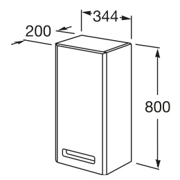 Шкаф для ванной комнаты Roca Gap (ZRU9302841) темное дерево
