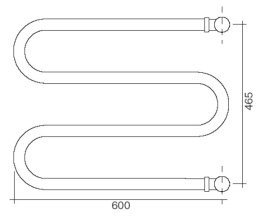 Фото Полотенцесушитель Margaroli Vento 402600WH водяной, белый