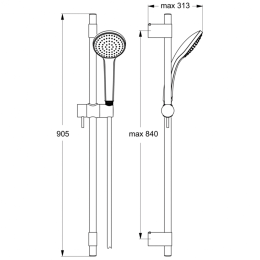 Душевой гарнитур Ideal Standard Idealrain Pro (B9835AA) хром