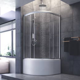 Душевое ограждение 90х90 Am.Pm Gem (W90G-401A090WT) стекла прозрачные, профиль матовое серебро