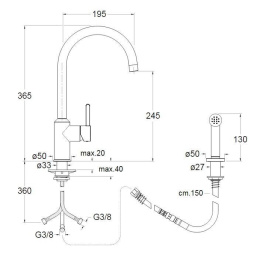 Cristina OMEGA OG23751 Смеситель для раковины