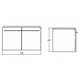 Ideal Standard Daylight 80 светлый дуб