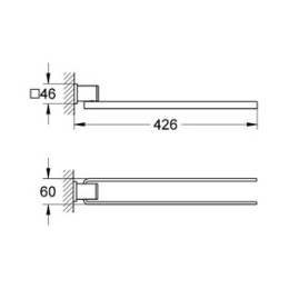 Grohe Allure 40342000 Держатель полотенца, двойной