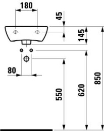 Фото Раковина Laufen Pro 1595.0.000.104.1, 35*31 см