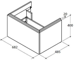 Фото Подстолье для раковины T7259 Ideal Standard Step