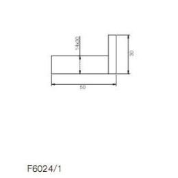 FIMA Carlo Frattini Quadra F6024/1CR Крючок для халатов/полотенец