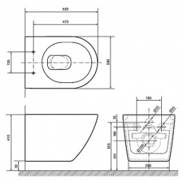 Подвесной унитаз TOTO NC CW762Y+Washlet GL 2.0 TCF6532G