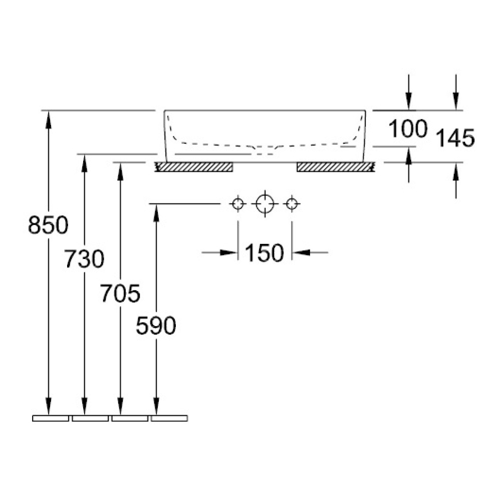 Фото Раковина Villeroy&Boch Collaro 4A195601 56 x 36 см овальная, без перелива