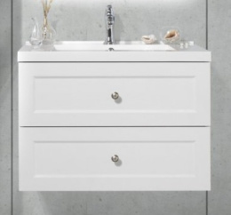 Тумба под раковину BelBagno Dublin DUBLIN-850-2C-SO-BL, 85 х 52 х 52 см, Bianco Lucido - белый