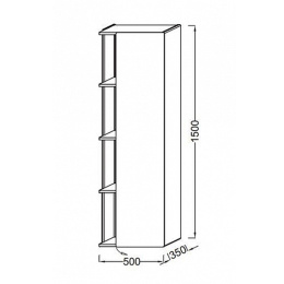 JacobDelafonTerrace EB1179D-N23 Подвесная колонна (шарниры справа)