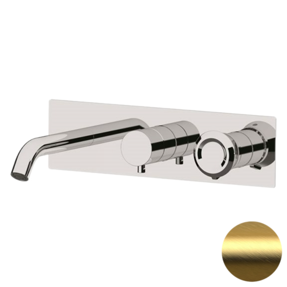Фото Смеситель для ванны Remer Element ET54D2BG, золото брашированное