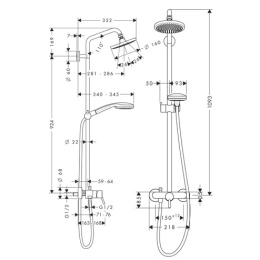 Душевая система Hansgrohe Croma 100 (27154000) хром