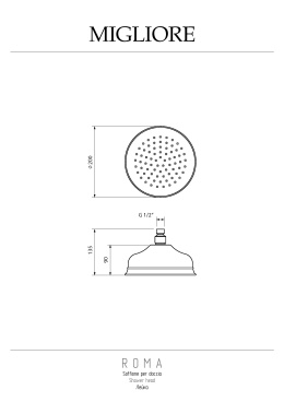 Migliore Roma 29823 Верхний душ, d-200 mm, хром