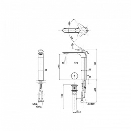 Фото Смеситель Toto ZA TLP03301R для раковины, хром