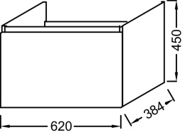 Тумба Jacob Delafon Odeon Up, 60 см, EB886-N18, белый блестящий ламинат
