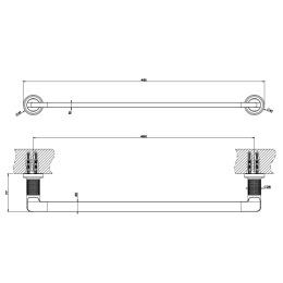 Держатель полотенца Gessi Inciso (58500#031) хром