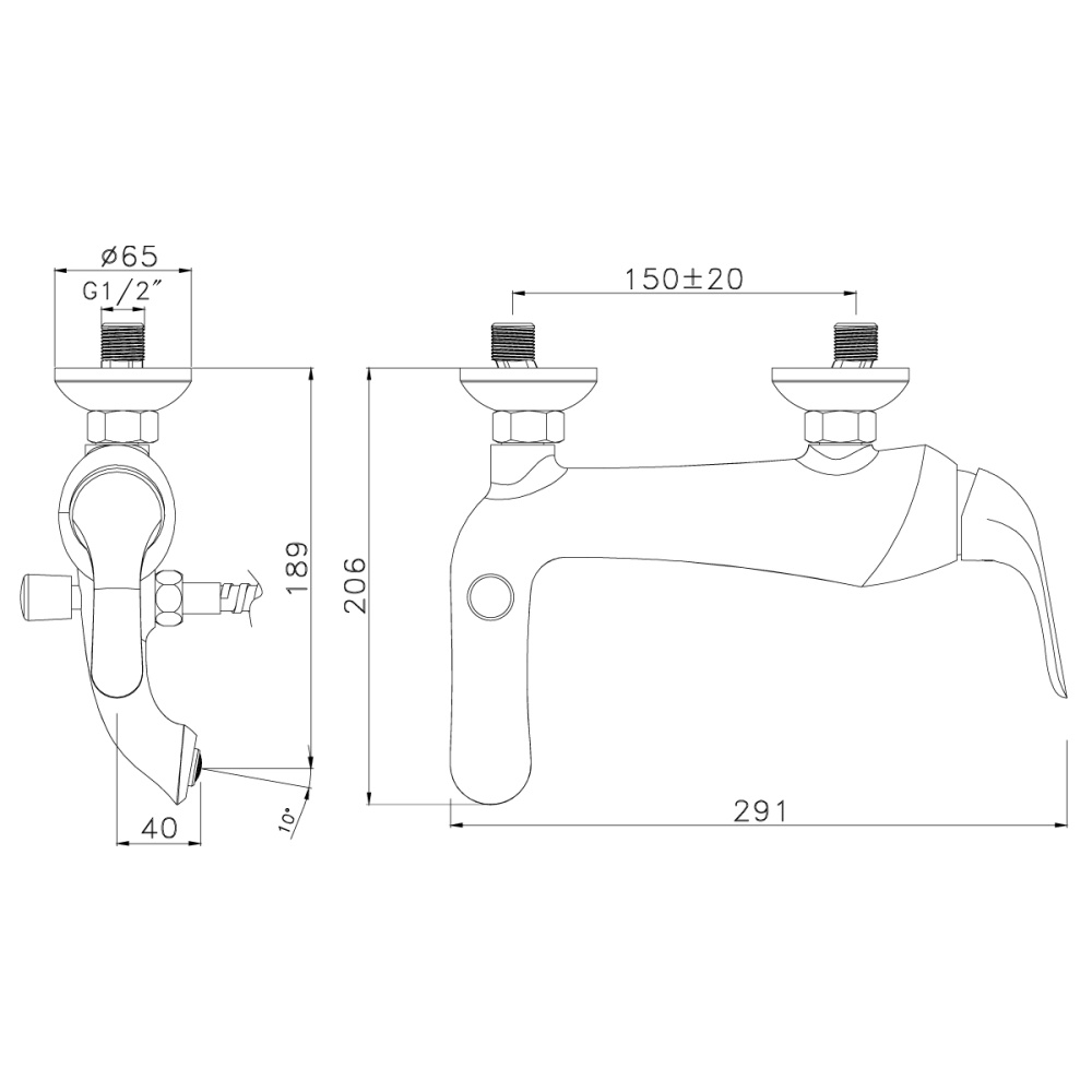 Смесители для ванной Смеситель для ванны Lemark Swan (LM5402BG)