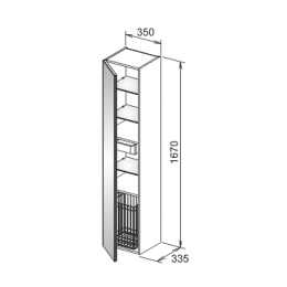 Пенал Keuco Royal Reflex 34031XX0001