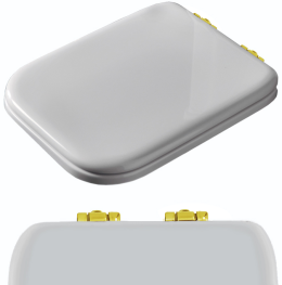 Kerasan Waldorf 418701bi/oro Сиденье для унитаза, цвет белый золото, микролифт