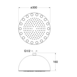 Cristina Dynamo Shower PD02951 Верхний душ 30 см