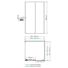 Душевой уголок WasserKRAFT Dill 61S19, квадратный, 100 х 100 см