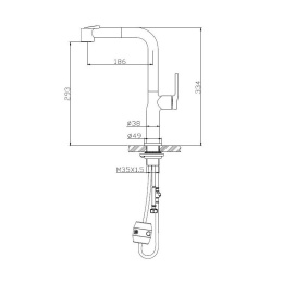 Смеситель для кухни BelBagno BB-LAM60-IN