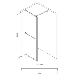 Душевая перегородка ABBER Immer Offen (AG60120B)