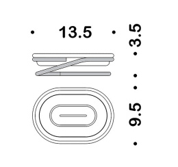 Colombo Luna B0140 Мыльница настольная (хром, стекло)