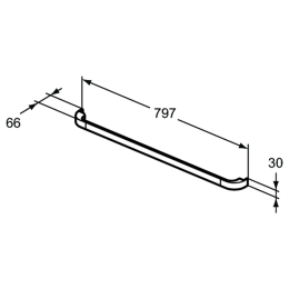 Фото Ручка для тумбы и декоративного модуля 797x66x30 мм для раковины Ideal Standard TONIC II R4359AA