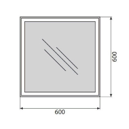 Зеркало BelBagno SPC-GRT-600-600-LED-BTN 60 x 60 см со встроенным светильником
