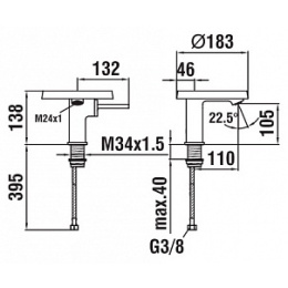 Смеситель Laufen Kartell 3113310041131 для раковины